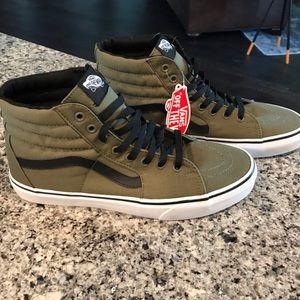 MENS Sk8-Hi Vans Navy Green Size 10